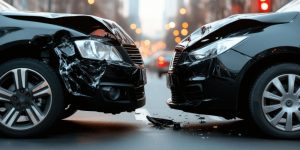 que faire après accident voiture — deux conducteurs échangeant leurs informations après un accrochage